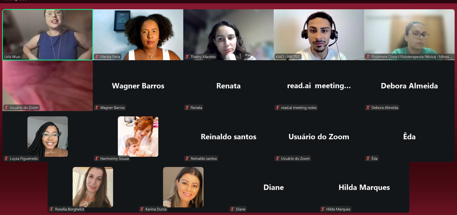 Dra. Mariza Faria em uma live pelo Zoom